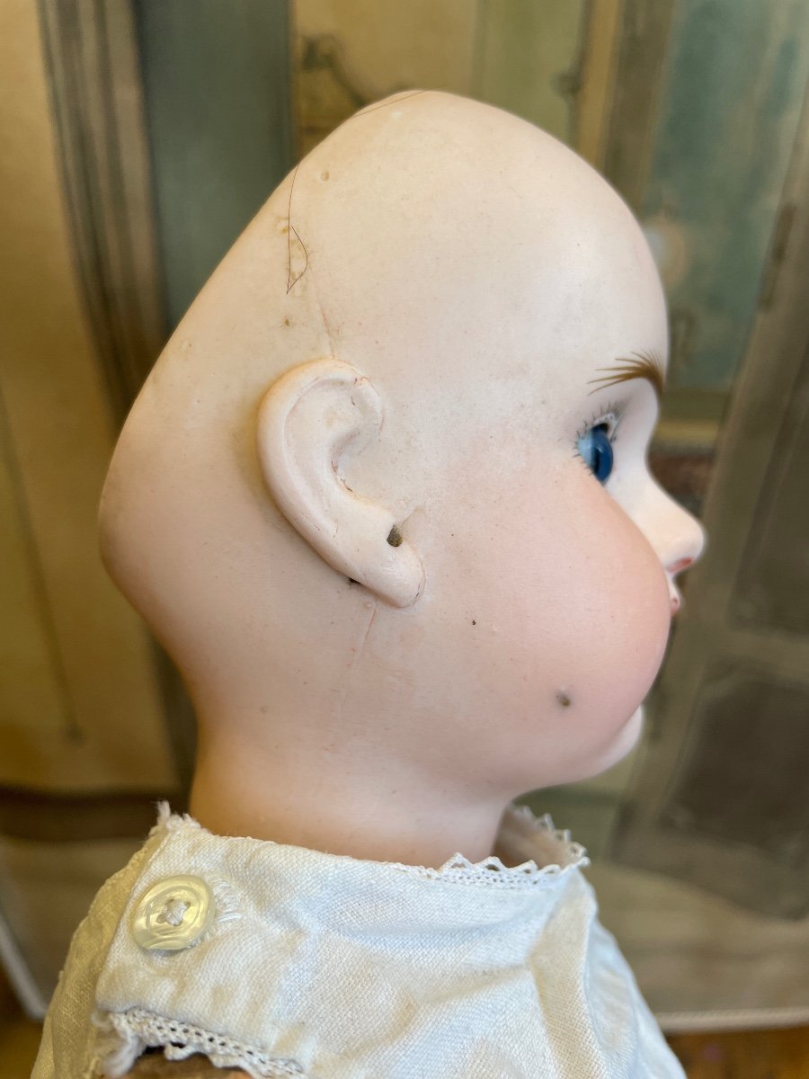 Adorable  Poupée Ancienne Française Etienne Denamur En Taille 8-photo-7