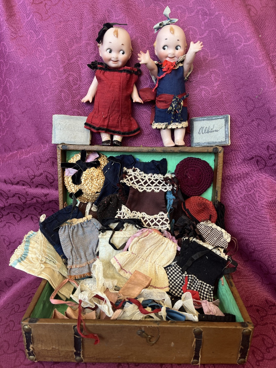 Pair Of All Biscuit Googlies Made By Kestner-photo-2