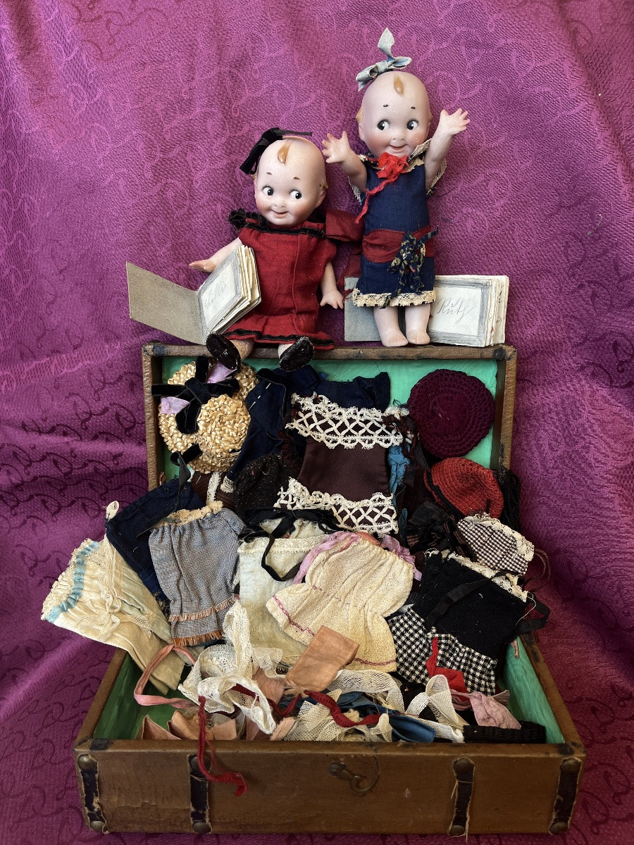 Pair Of All Biscuit Googlies Made By Kestner-photo-3