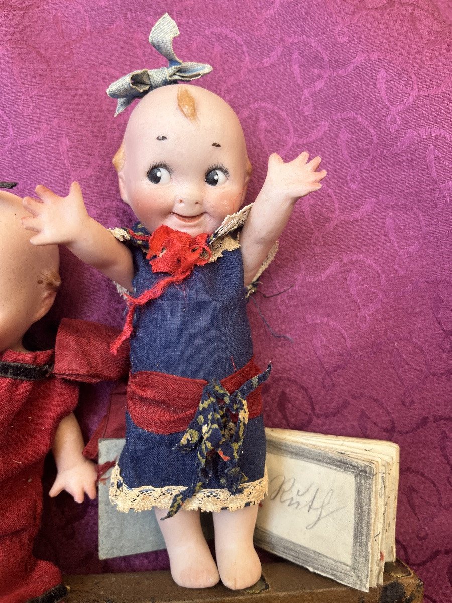 Pair Of All Biscuit Googlies Made By Kestner-photo-3