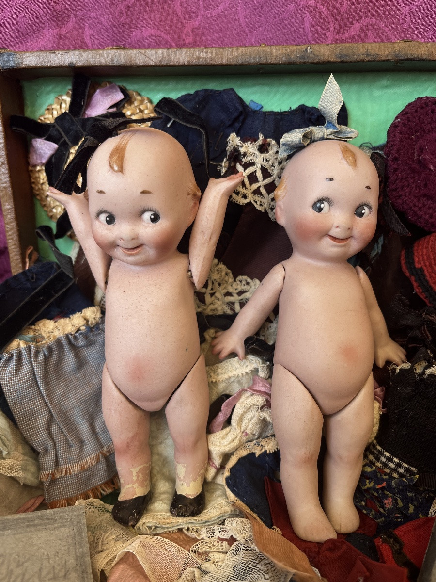 Pair Of All Biscuit Googlies Made By Kestner-photo-5