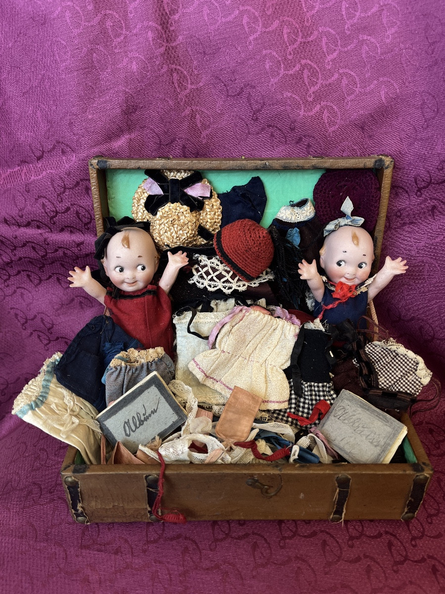 Pair Of All Biscuit Googlies Made By Kestner