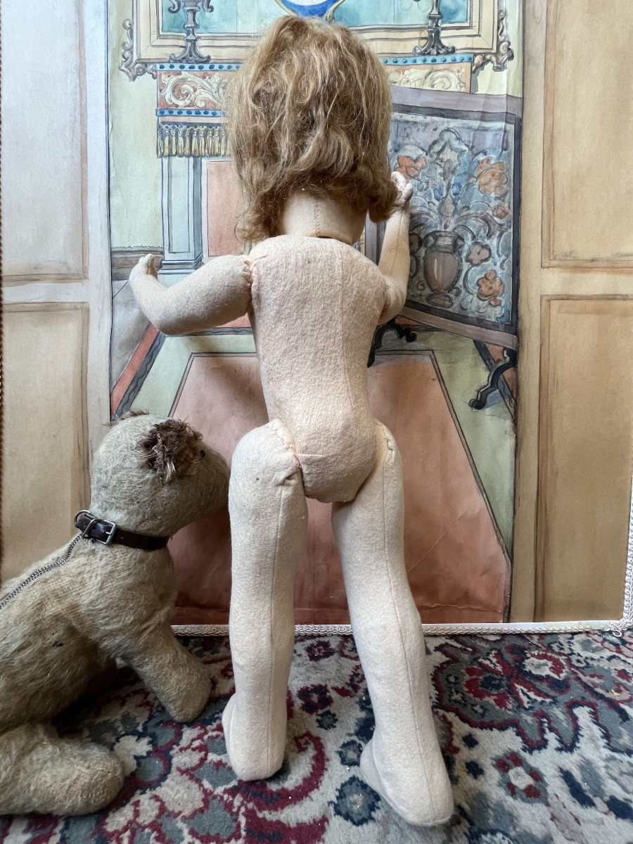 Poupée en feutrine Margot toute d'origine années 20-photo-5