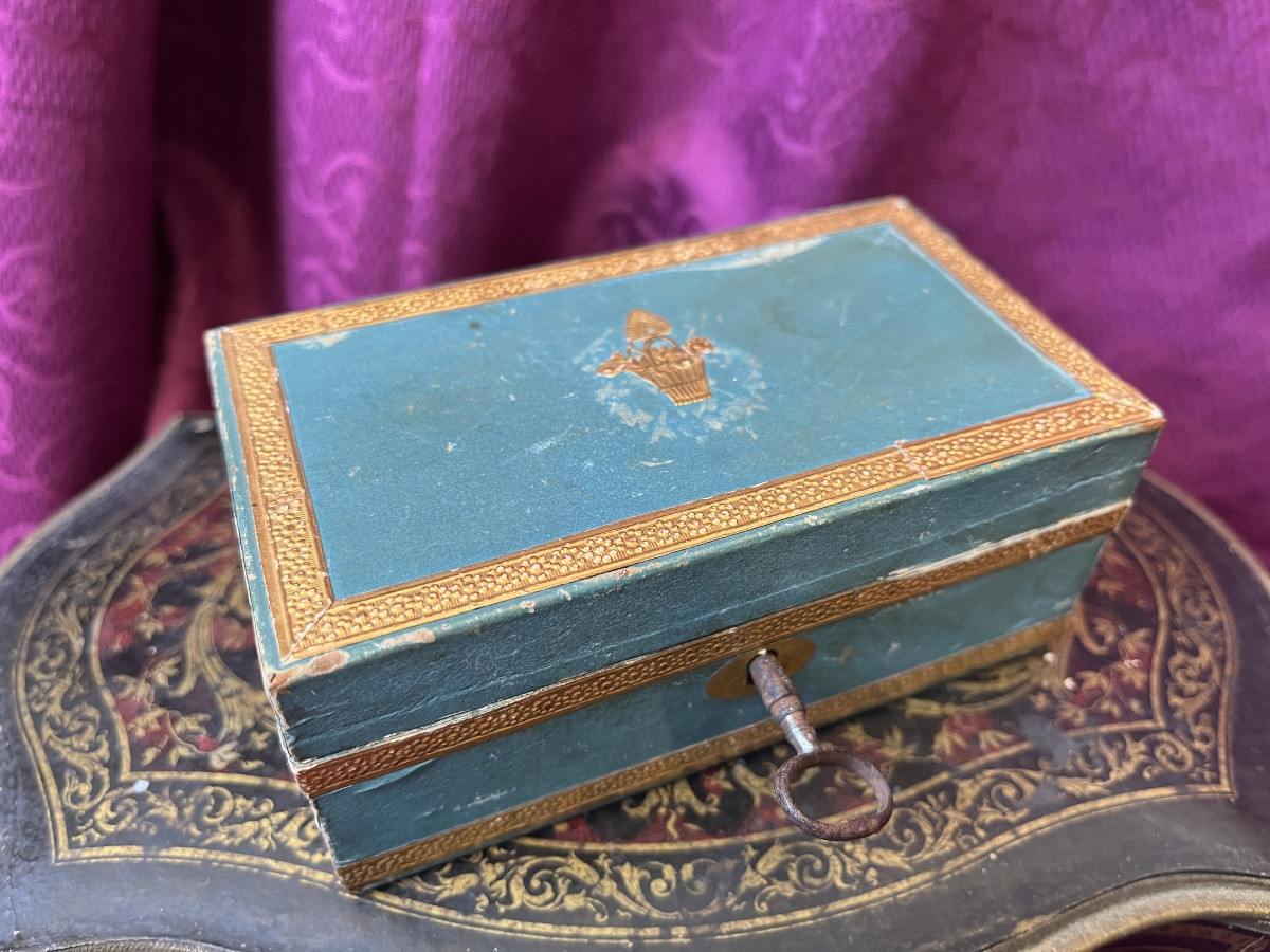 Boîte à couture française de l'époque romantique -photo-3