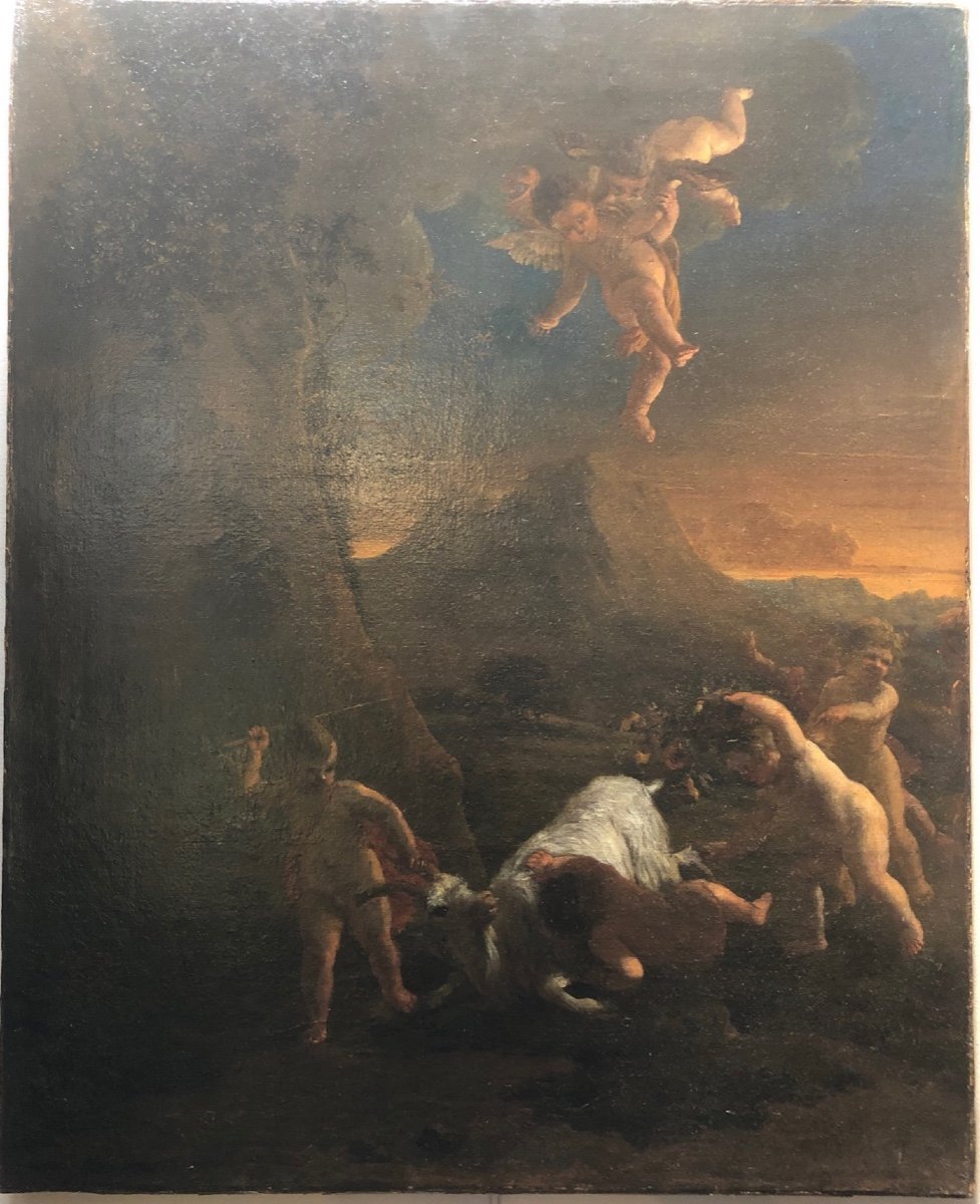 Oil On Canvas With Mythological Subject