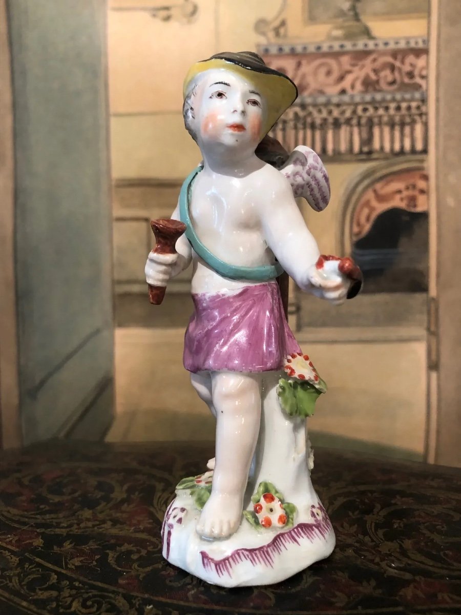 Exceptional Set Of Four 18th Century British Porcelain Putti Attributed To Chelsea-photo-3