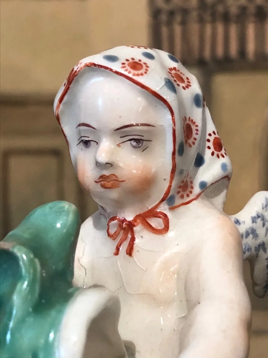 Exceptional Set Of Four 18th Century British Porcelain Putti Attributed To Chelsea-photo-6