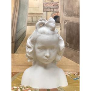 Bust Of Girl Made Of Bisque Signed Müller For The Manufacture De Sèvres