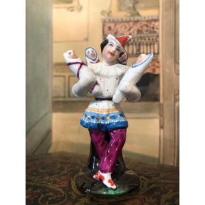 Kinderbringer, "the Baby Merchant", Rare Napoleon III Period Porcelain Subject