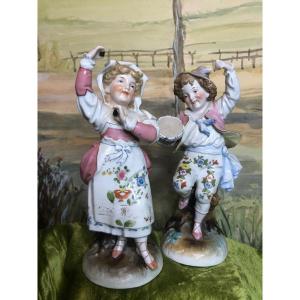 Pair Of Conta & Boehme Porcelain Country Dancers