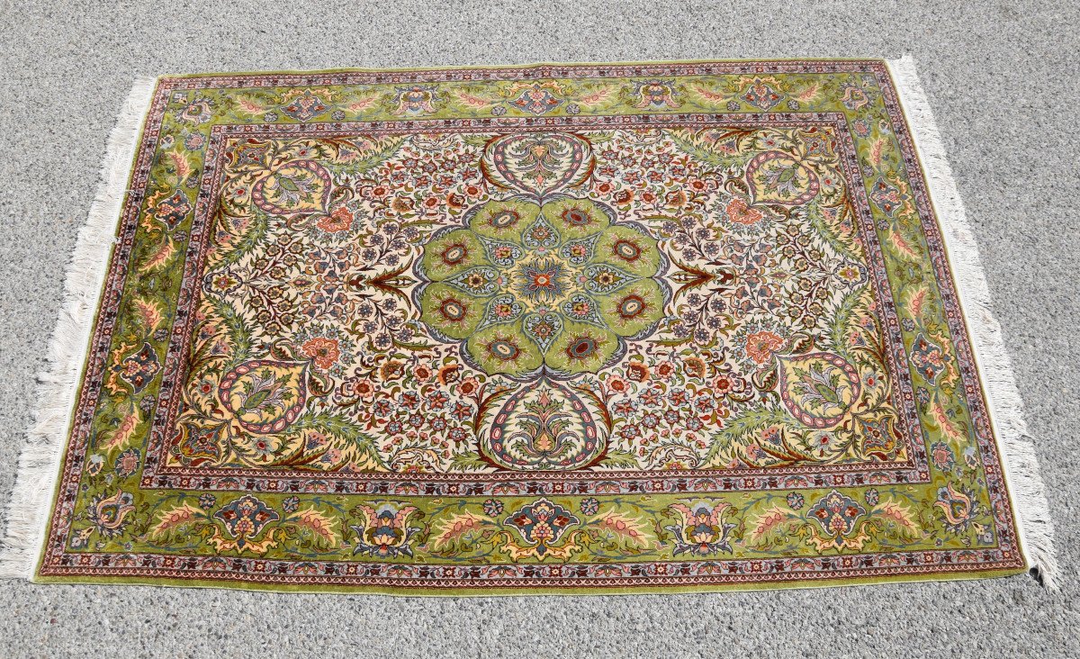 Tapis d'Orient Égyptien  100 \% Pure Soie  : 1.50 X 2.20 Mètres -photo-2