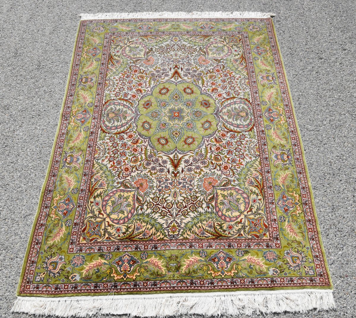 Tapis d'Orient Égyptien  100 \% Pure Soie  : 1.50 X 2.20 Mètres -photo-3