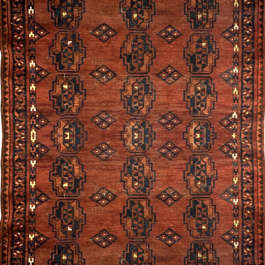 Tapis d'Orient Ersari Ancien - Entièrement Fait Main - Dim : 1.00 X 1.60 Mètres