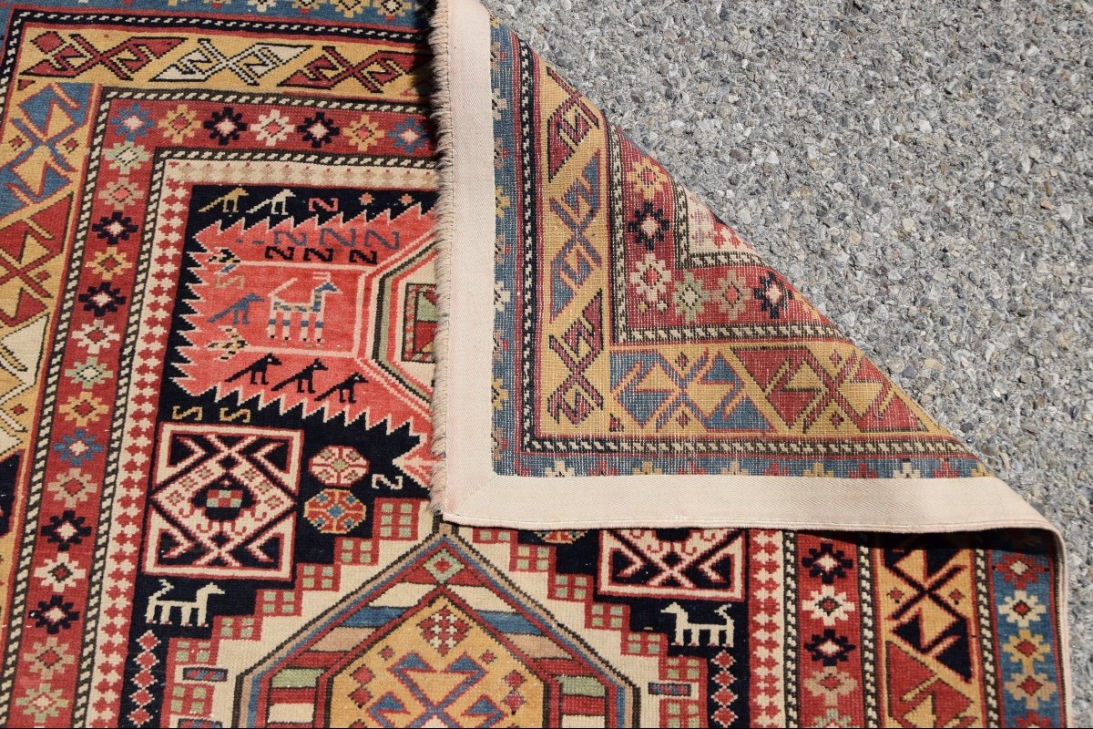 Tapis Caucasien Shirvan Karagashli - Ancien : 0.93 X 1.40 Meters-photo-6