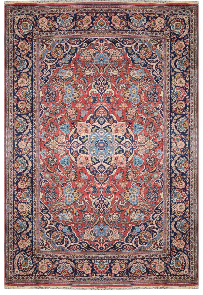 Tapis d'Orient Iran Kashan : 1.32 X 2.02 Mètres 