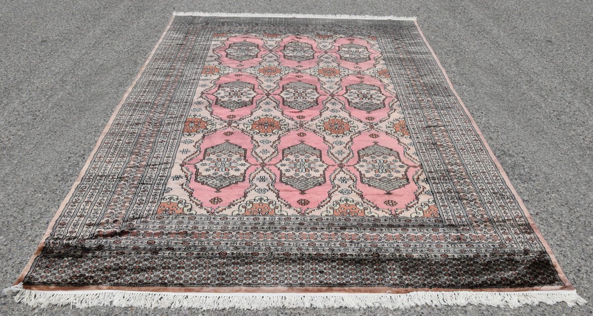 Tapis d'Orient Pakistan : 1.83 X 2.75 Mètres - Laine Très Soyeuse-photo-2