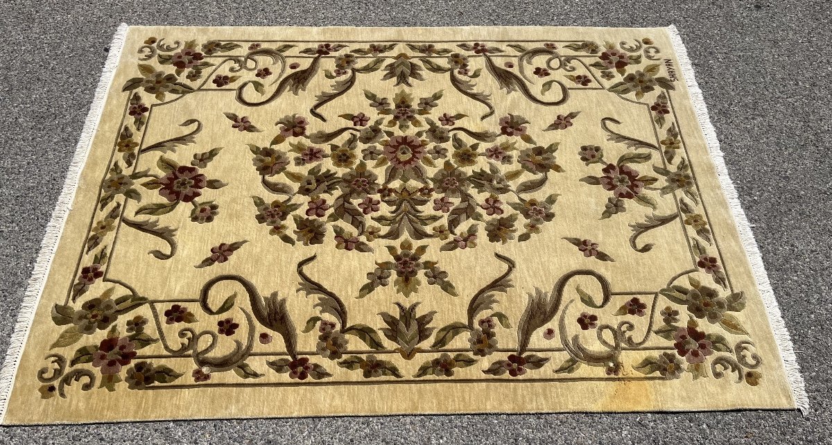 Carpet From Nepal - Wool - Handmade: 1,70 X 2,40 Meters-photo-3