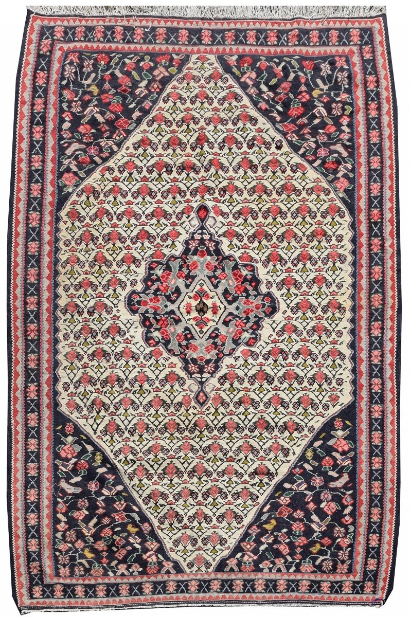 Tapis Kilim Senneh Iran "circa 1950" Dim : 1.40 X 2.13 M