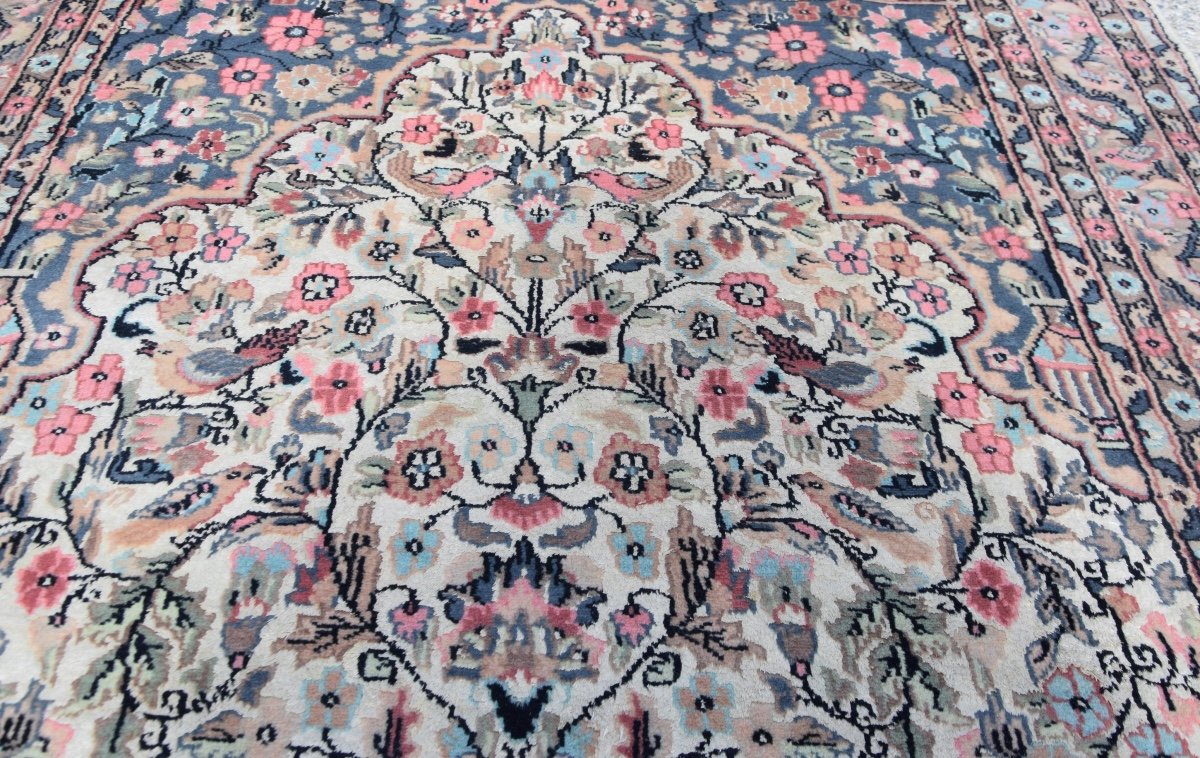 Tapis d'Orient Jihangir : 1,36 X 2,18 Mètres - Qualité : Laine Et Soie Sur Trame Coton -photo-2