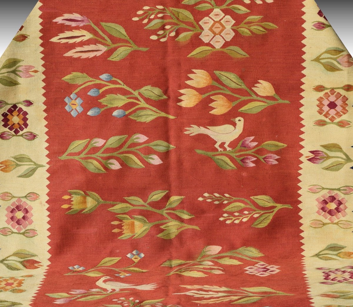 Rug, Entirely Handmade Bessarabian Kilim. Dim: 2.10 X 3.07 Meters-photo-6