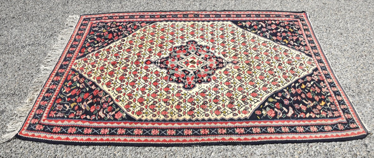 Kilim Rug Senneh Iran "circa 1950" Dim : 1.40 X 2.13 M - Wool-photo-3
