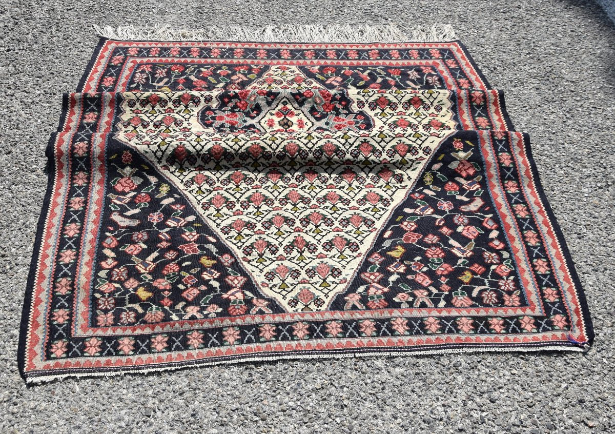 Kilim Rug Senneh Iran "circa 1950" Dim : 1.40 X 2.13 M - Wool-photo-3