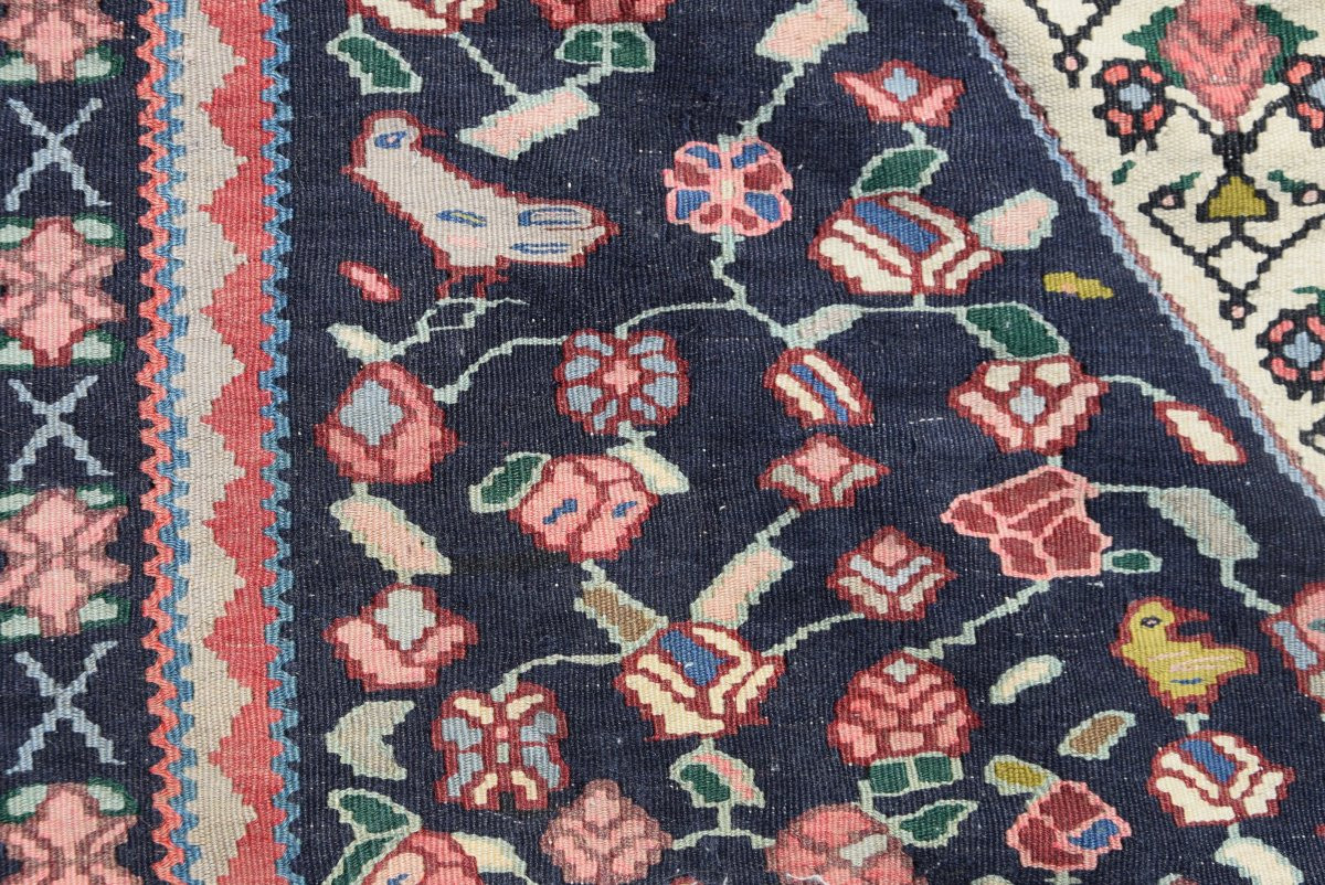 Kilim Rug Senneh Iran "circa 1950" Dim : 1.40 X 2.13 M - Wool-photo-5