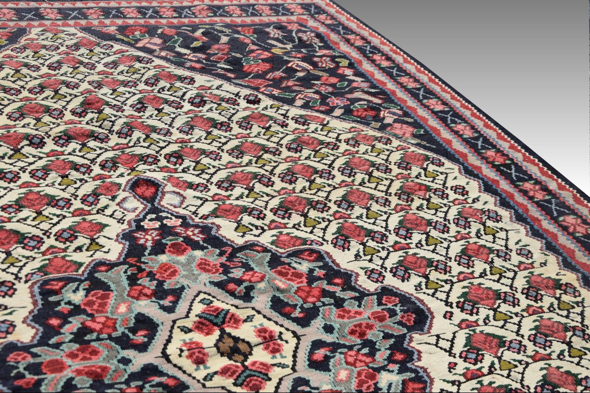 Kilim Rug Senneh Iran "circa 1950" Dim : 1.40 X 2.13 M - Wool-photo-6