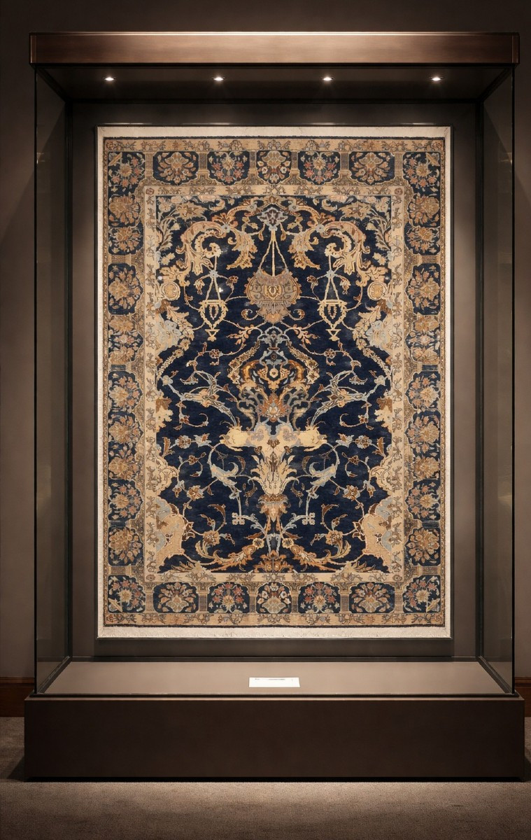 Oriental Rug Iran Kashan : 2.02 X 1.42 Meters - Wool And Silk- "galerie Sardje"-photo-8