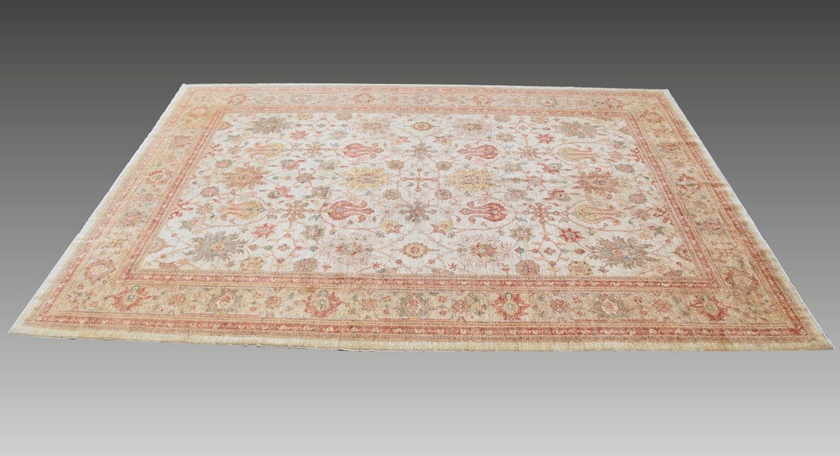 Grand Tapis d'Orient Fait Main - Ziegler : 2.80 X 3.80 Mètres-photo-2