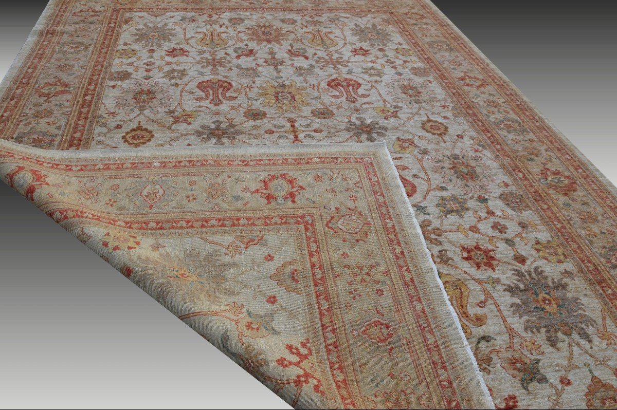 Grand Tapis d'Orient Fait Main - Ziegler : 2.80 X 3.80 Mètres-photo-7