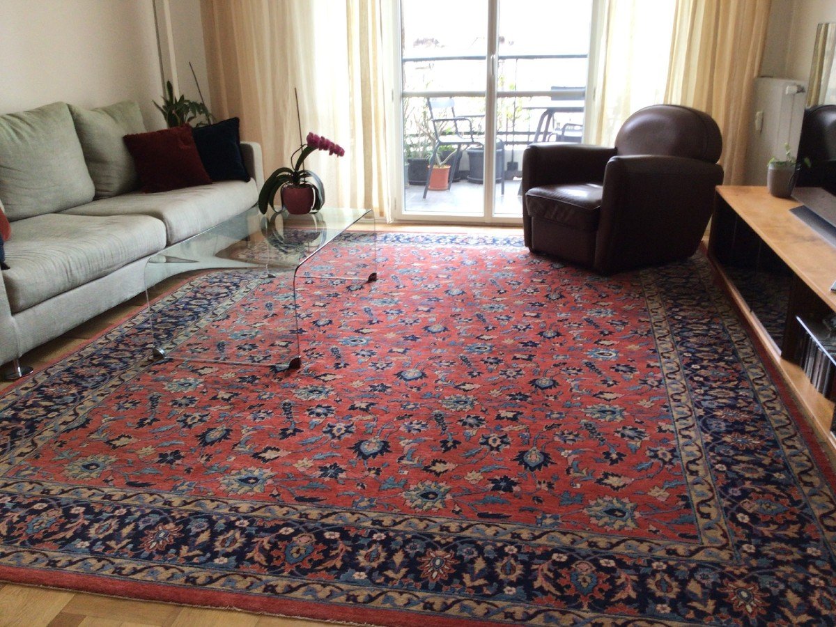 Oriental Rug Iran Kashan Manchester Wool: 2.80 X 3.60 Meters -photo-1