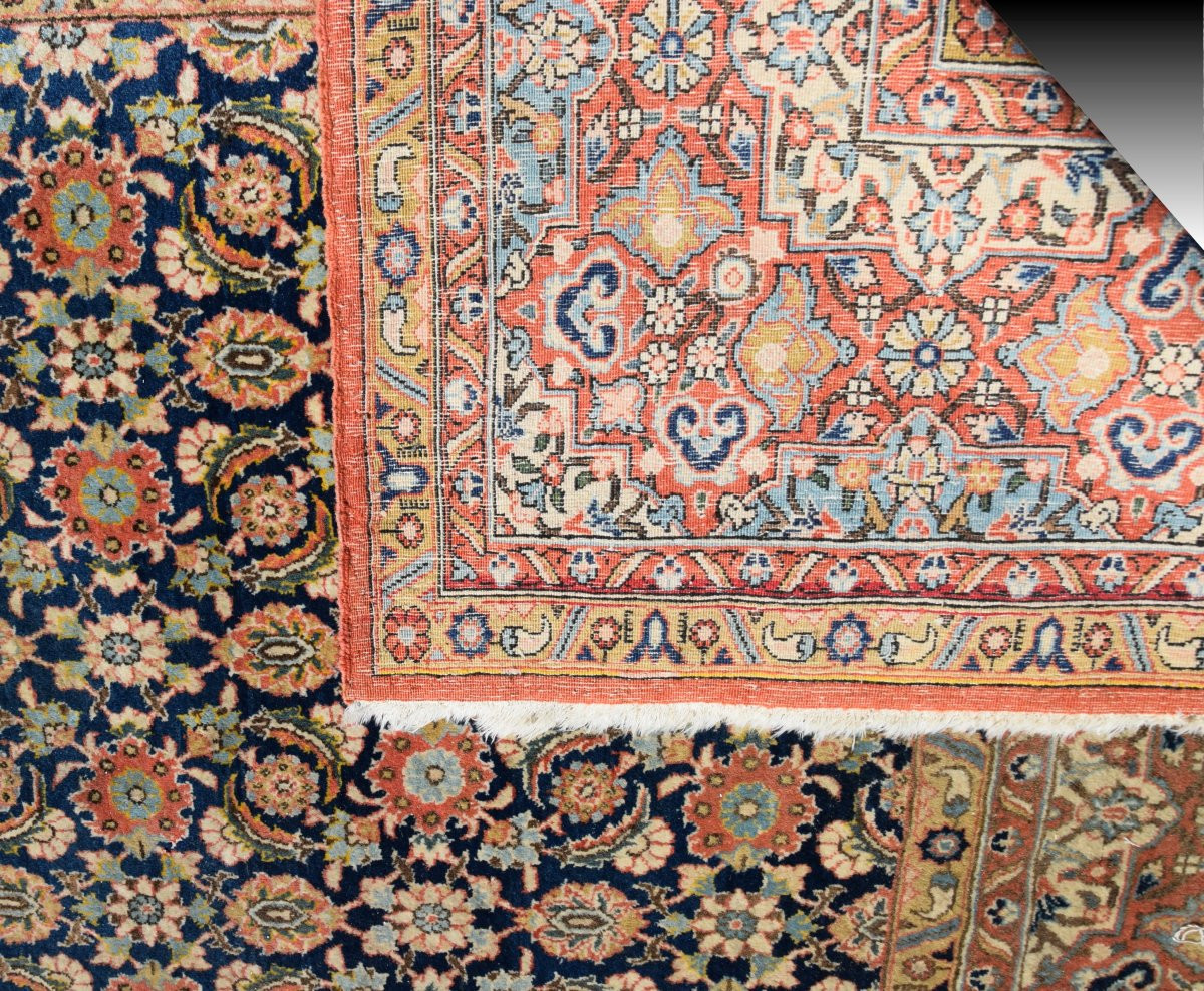 Tapis d'Orient Iran Ghoum, Laine  : 3.33 x 2.35 Mètres -photo-8