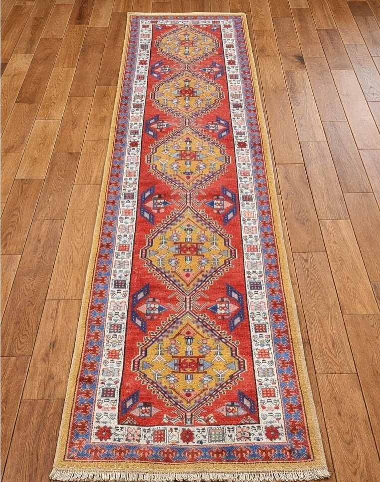 Tapis De Couloir Persan Iran Sarab : 0.98 X 3.72 Mètres -  - "Galerie Sardje"-photo-2