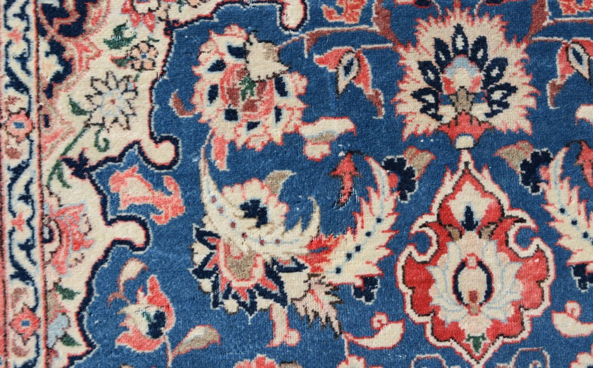 Antique Oriental Rug From Iran Isfahan: 0.98 X 1.62 Meters-photo-5