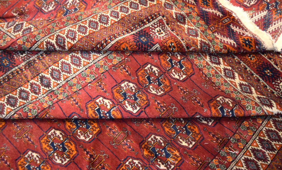 Tapis d'Orient Boukhara Turkmène: 2.23 X 2.90 Mètres "Galerie Sardje"-photo-2