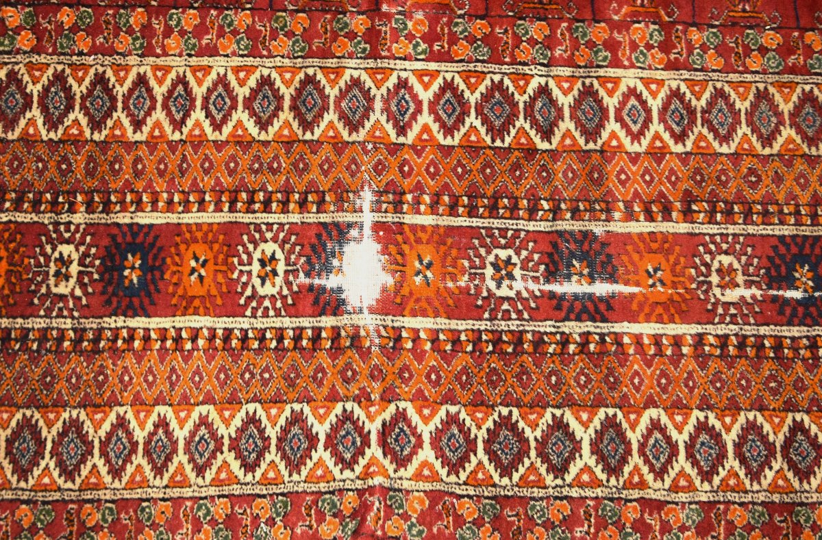 Tapis d'Orient Boukhara Turkmène: 2.23 X 2.90 Mètres "Galerie Sardje"-photo-4