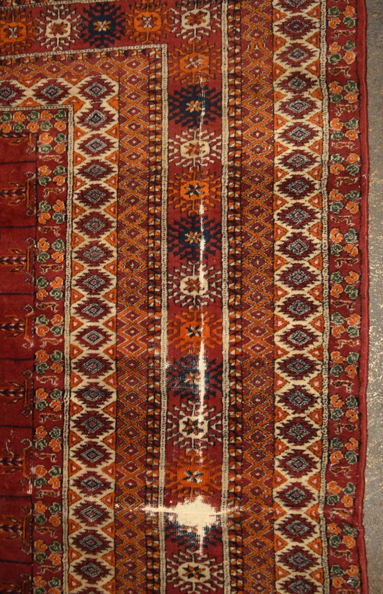 Tapis d'Orient Boukhara Turkmène: 2.23 X 2.90 Mètres "Galerie Sardje"-photo-5
