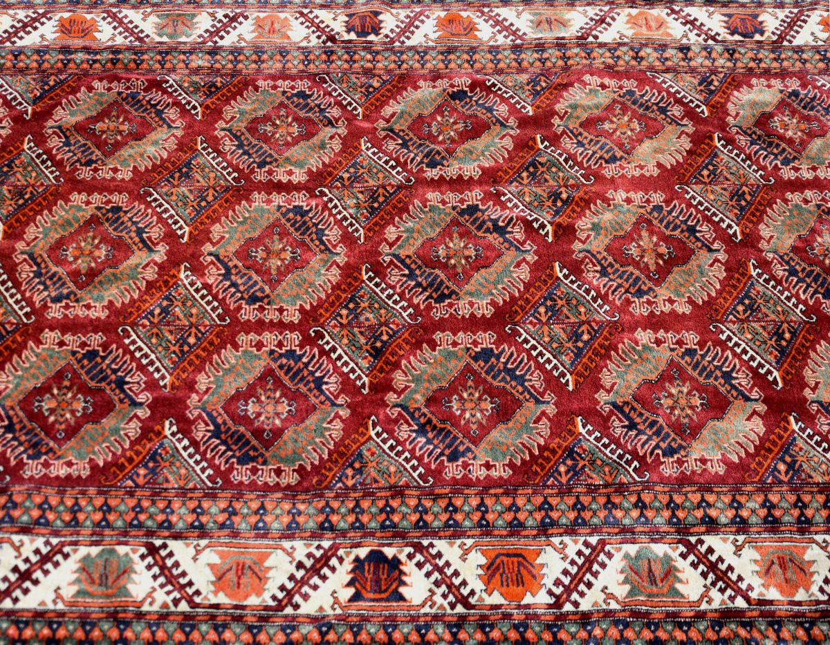 Tapis Boukhara Kizil-ayak Turkmène : 2.65 X 1.85 Mètres - Fait Main -photo-2
