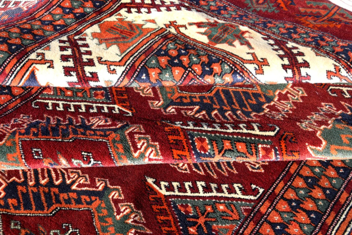 Tapis Boukhara Kizil-ayak Turkmène : 2.65 X 1.85 Mètres - Fait Main -photo-7