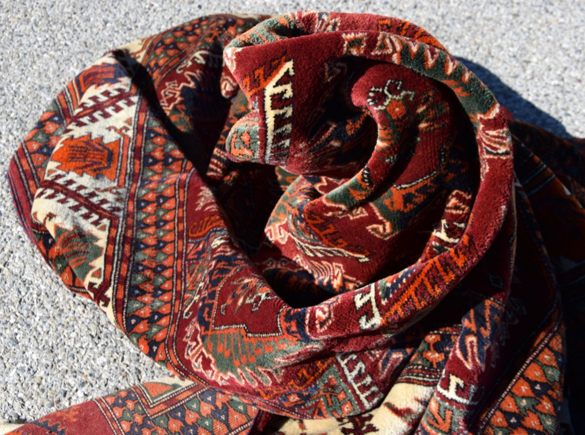 Tapis Boukhara Kizil-ayak Turkmène : 2.65 X 1.85 Mètres - Fait Main -photo-8