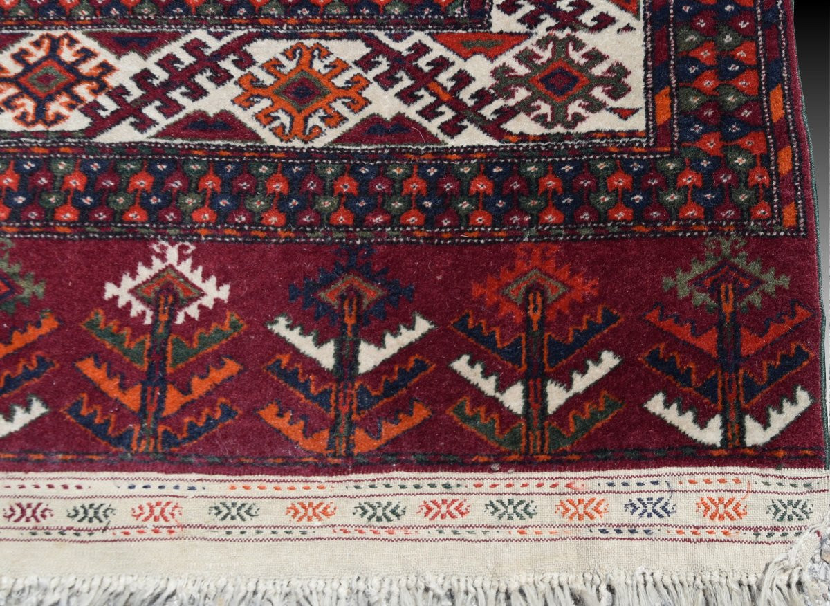 Tapis d'Orient Boukhara Yomud Turkmène : 2.40 X 1.60 Mètres-photo-6