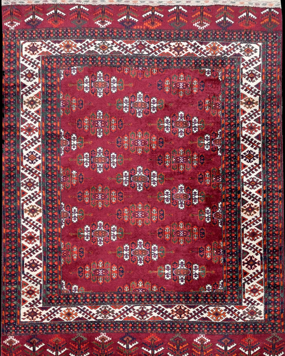 Tapis d'Orient Boukhara Yomud Turkmène : 2.40 X 1.60 Mètres