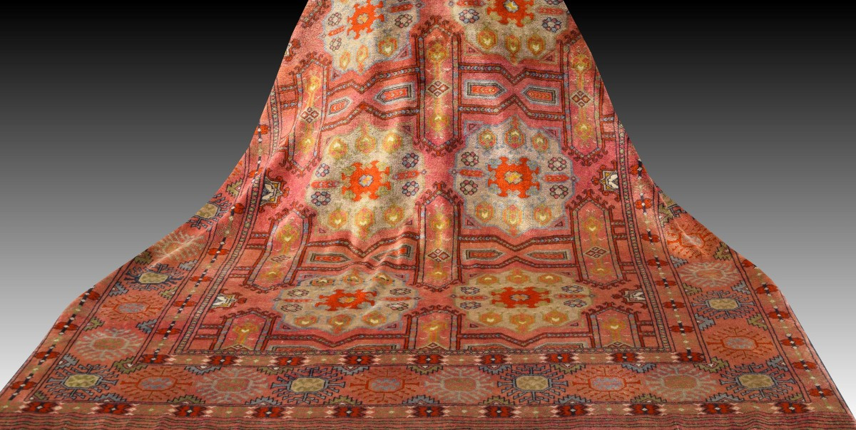 Tapis d'Orient Karakalpak (ouzbékistan) Début XXe Siècle  : 2.70 X 1.85 Mètres-photo-3