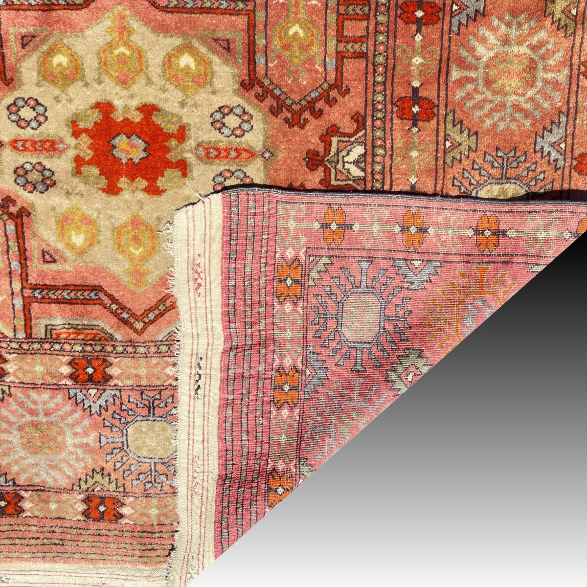 Tapis d'Orient Karakalpak (ouzbékistan) Début XXe Siècle  : 2.70 X 1.85 Mètres-photo-4