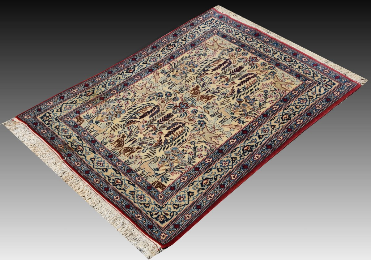 Persian Rug Iran Nain Tudeshk 1.08 X 0.78 Cm - Wool And Silk-photo-3