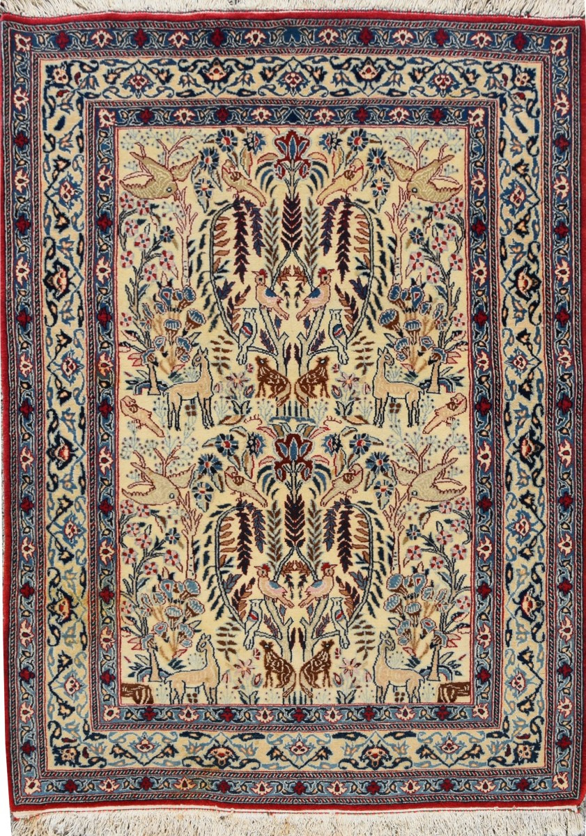Persian Rug Iran Nain Tudeshk 1.08 X 0.78 Cm - Wool And Silk