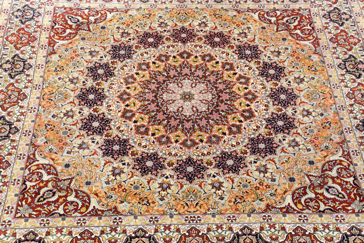 Egyptian Oriental Rug: 2.00 X 2.00 Meters - Pure Silk - Handmade-photo-2
