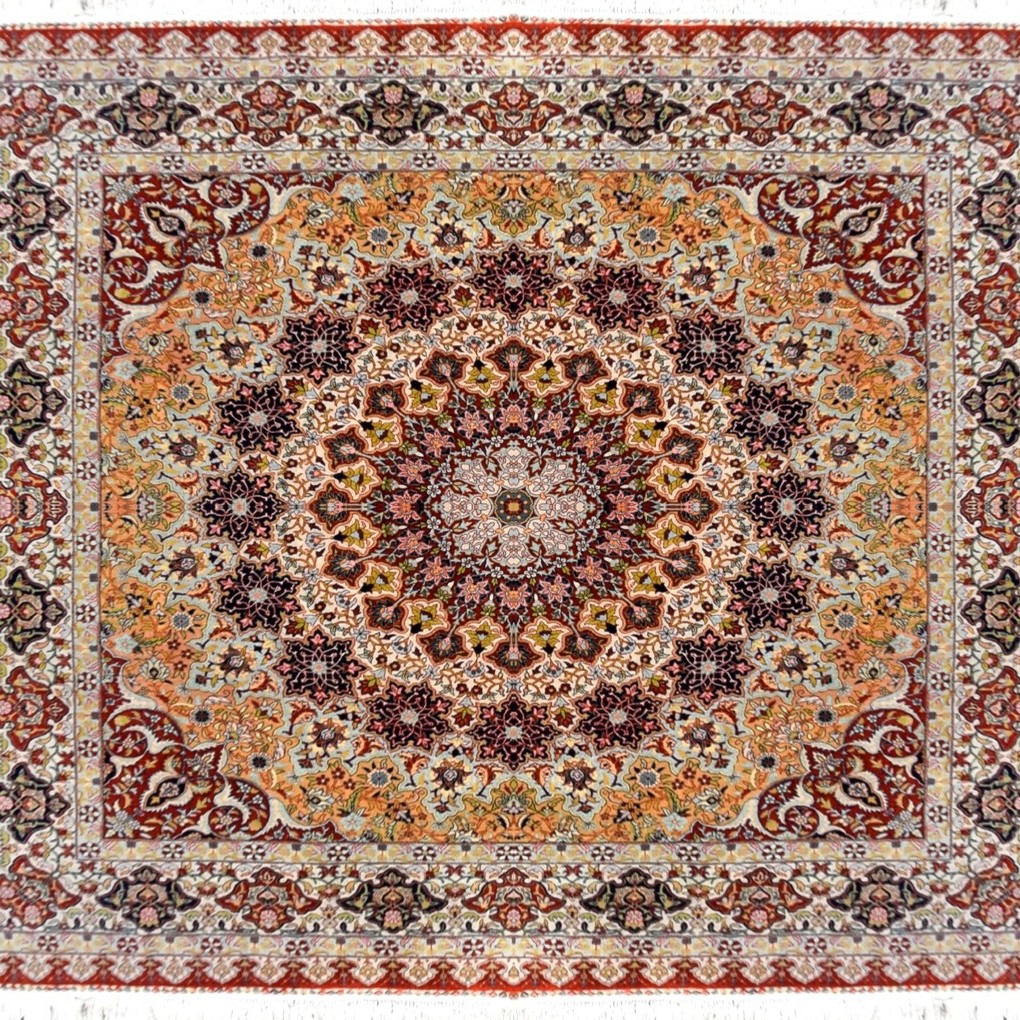 Egyptian Oriental Rug: 2.00 X 2.00 Meters - Pure Silk - Handmade