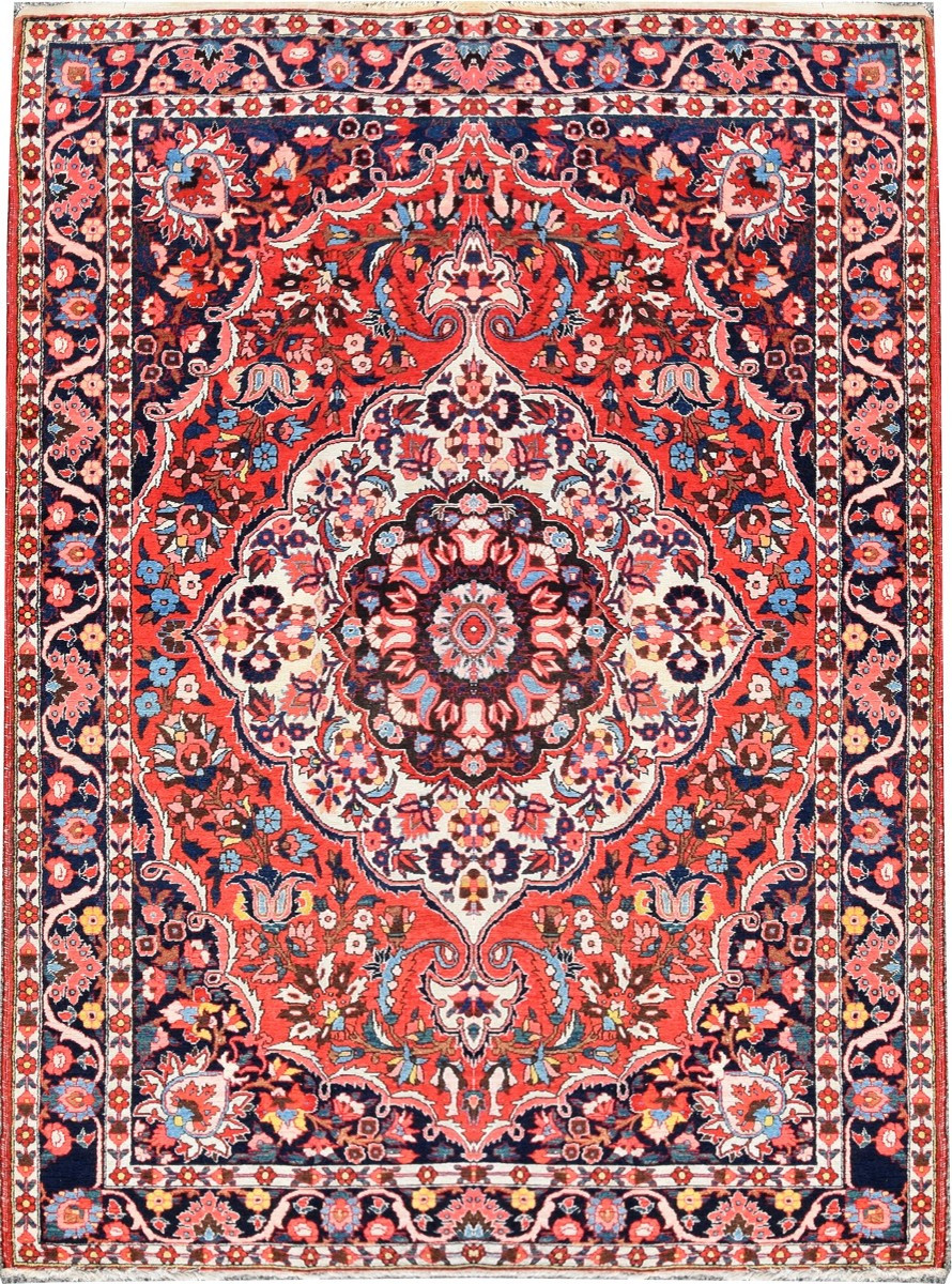Persian Oriental Rug Iran Bakthiar Saman: 3.20 X 2.07 Meters - Handmade-photo-2